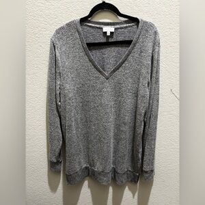 Lucky Brand Heather Gray V-Neck Sweater